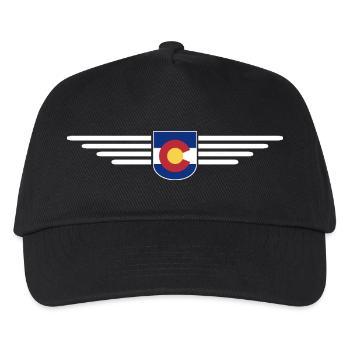 Colorado Fan T-Shirt – Berge & Abenteuer - Kinder Basecap - Schwarz - Vorne