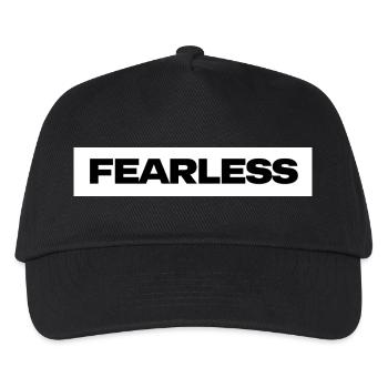 Furchtloses Statement Typo - Kinder Basecap - Schwarz - Vorne