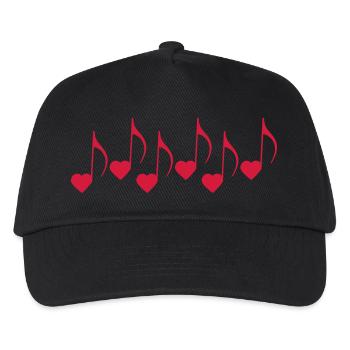 noten - Kinder Basecap - Schwarz - Vorne