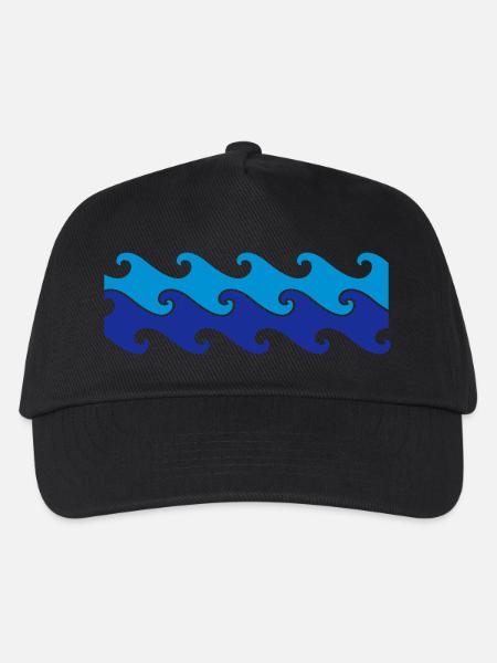 Wave - Kinder Basecap - Schwarz