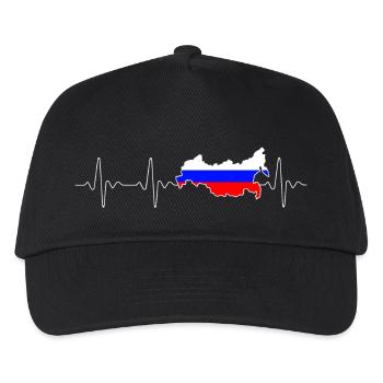 Russland heartbeat - Kinder Basecap - Schwarz - Vorne