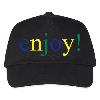 enjoy - Kids’ Baseball Cap - black - Front