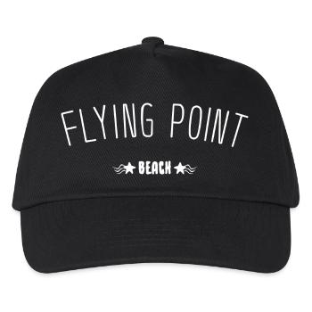 Flying Point Beach idée de cadeau de lettrage - Casquette de baseball Enfant - noir - Devant
