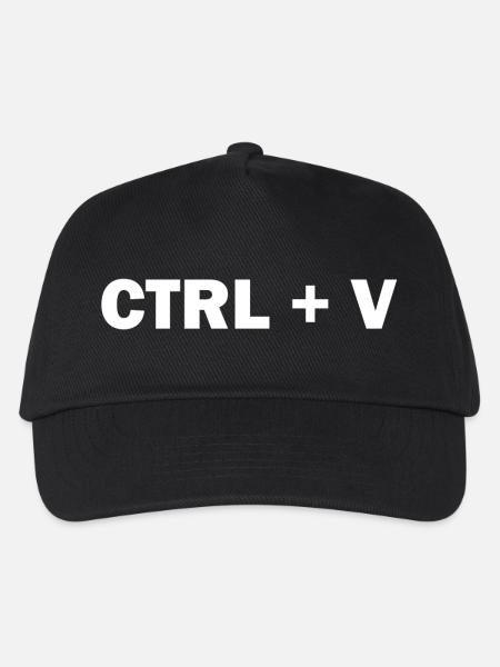 ctrl v - Kinder Basecap - Schwarz