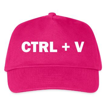 CTRL + V - Kids’ Baseball Cap - fuchsia - Front