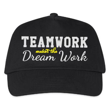 teamwork makes the dream work - Kinder Basecap - Schwarz - Vorne