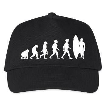 Evolution Surfing Surfer Surfboard Wellenreiten - Kinder Basecap - Schwarz - Vorne