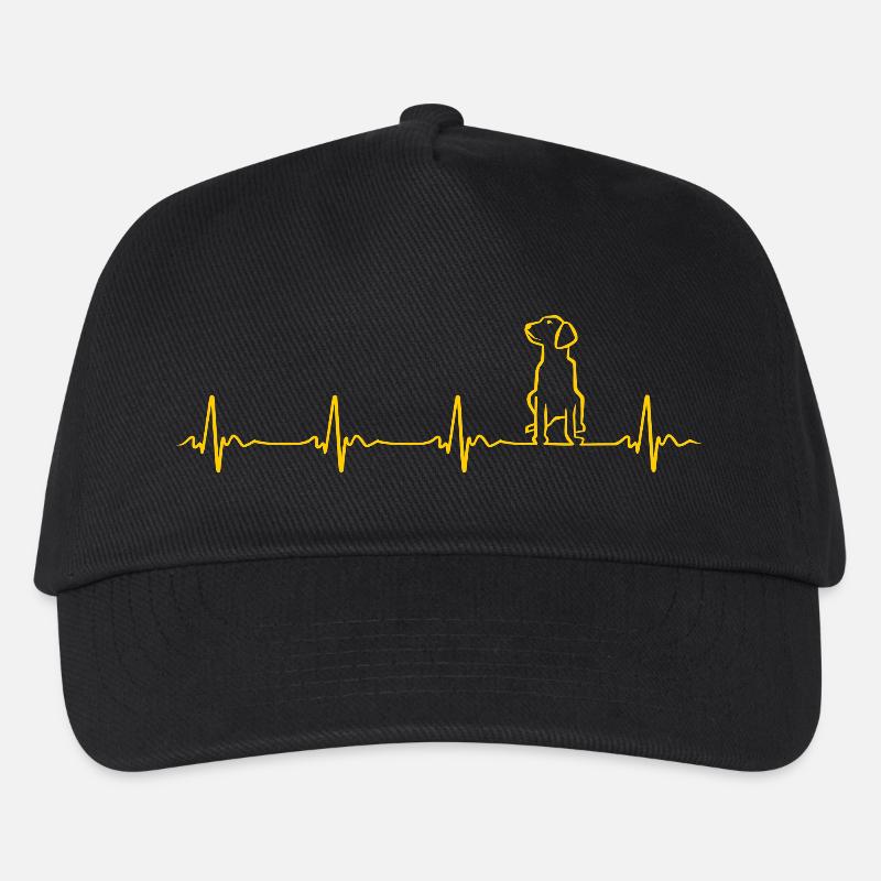 Heartbeat Dog Herzschlag Hund - Kinder Basecap - Schwarz
