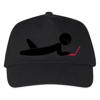 Ein Programmierer mit einem Laptop - Kinder Basecap - Schwarz - Vorne