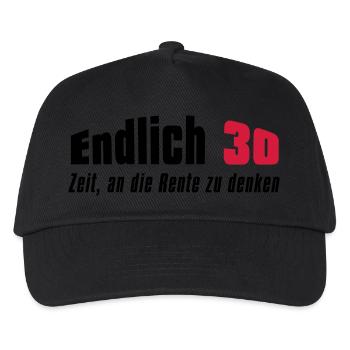 Endlich 30 - Kinder Basecap - Schwarz - Vorne