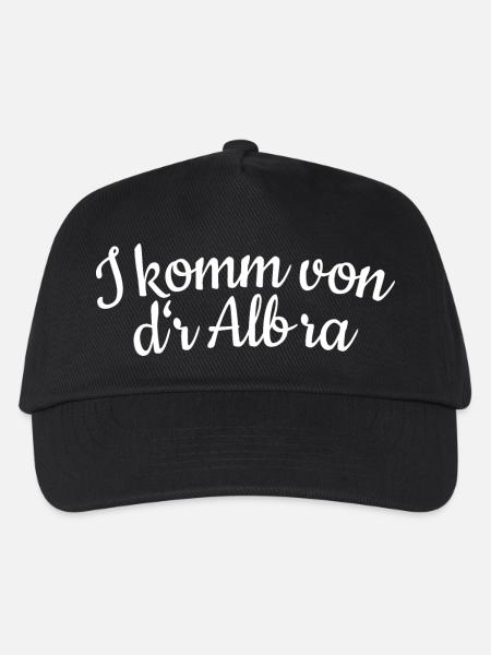 I komm von dr Alb ra (Weiss) Schwäbische Alb - Kinder Basecap - Schwarz