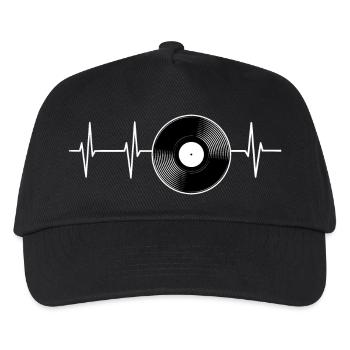 Enregistrer la fréquence cardiaque - Casquette de baseball Enfant - noir - Devant