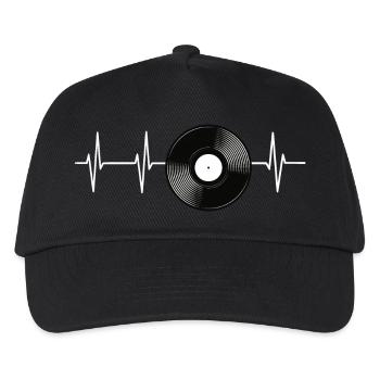 Platte LP Pulsschlag - Kinder Basecap - Schwarz - Vorne