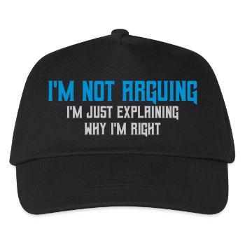 I m not arguing - Kids’ Baseball Cap - black - Front