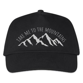 To the mountains quote - Kids’ Baseball Cap - black - Front