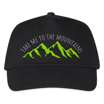 To the mountains quote - Kids’ Baseball Cap - black - Front