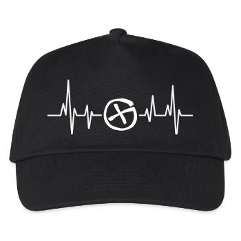 Geocache Geocaching Geocacher Heartbeat - Casquette de baseball Enfant - noir - Devant