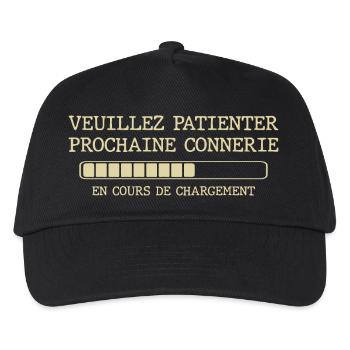Veuillez patienter prochaine connerie - Casquette de baseball Enfant - noir - Devant
