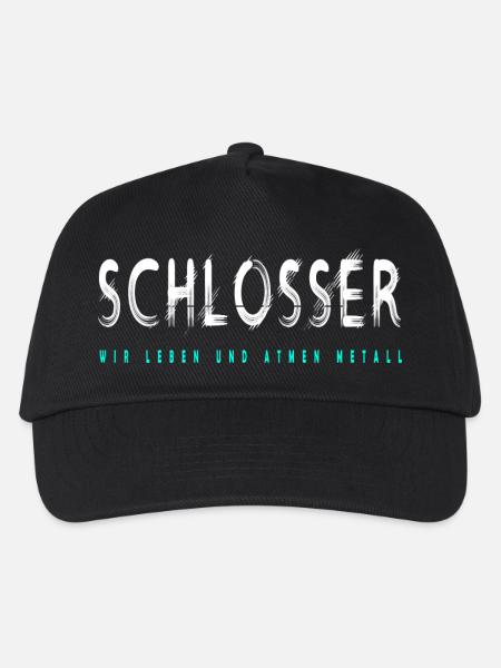 Schlosser Handwerker Design - Kinder Basecap - Schwarz
