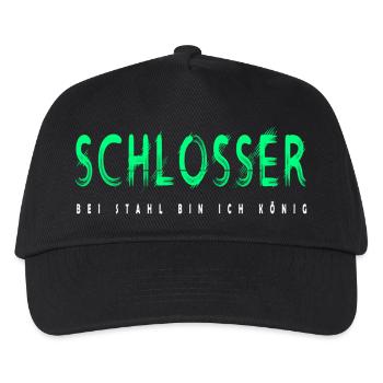Schlosser Handwerker Design - Kinder Basecap - Schwarz - Vorne