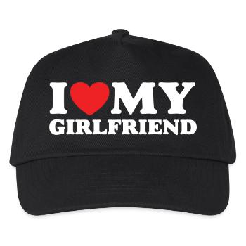 I Love My Girlfriend - Kids’ Baseball Cap - black - Front