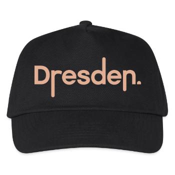Dresde Typographie Dresde City Font Logo - Casquette de baseball Enfant - noir - Devant