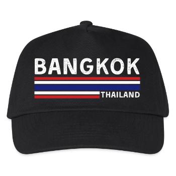 Bangkok Thailand Flag T-Shirt - Kids’ Baseball Cap - black - Front