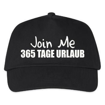 365 TAGE URLAUB - Kinder Basecap - Schwarz - Vorne