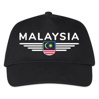 Malaysia Fan Outfit T Shirt Design - Kinder Basecap - Schwarz - Vorne