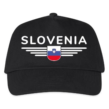Stylisches Slowenien Design - Kinder Basecap - Schwarz - Vorne