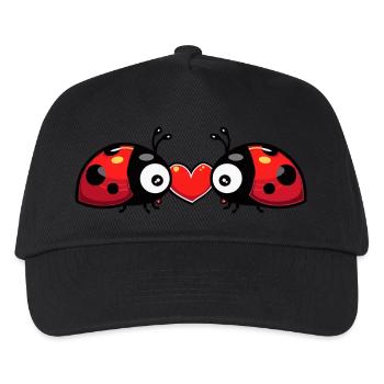 Ladybug Couple Valentine's Day - Kids’ Baseball Cap - black - Front