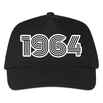 Geboren 1964 - Kinder Basecap - Schwarz - Vorne