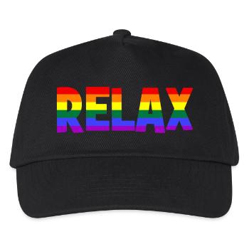 RELAX - Entspannen - Entspannung - chill - chillen - Kinder Basecap - Schwarz - Vorne