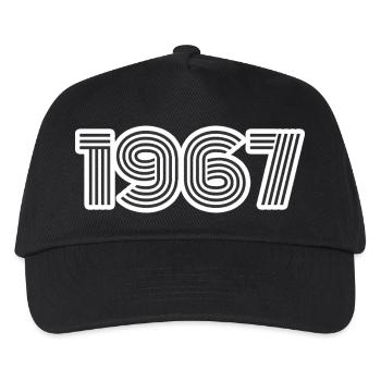 Geboren 1967 - Kinder Basecap - Schwarz - Vorne