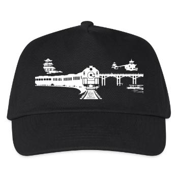 Railway Sketch - Kids’ Baseball Cap - black - Front