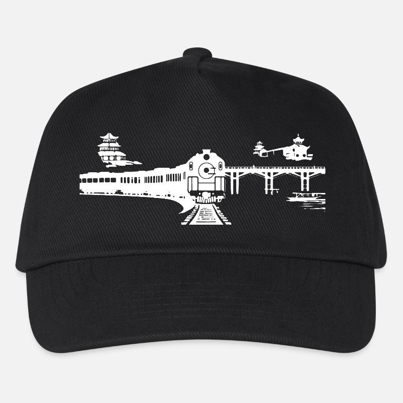 Eisenbahn Skizze - Kinder Basecap - Schwarz