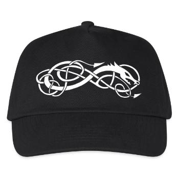 Serpent celte blanc - Casquette de baseball Enfant - noir - Devant