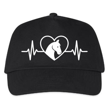 Horse riding Horses - Kids’ Baseball Cap - black - Front
