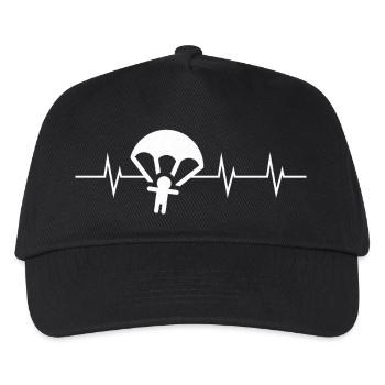 Heartbeat Skydiving - Kinder Basecap - Schwarz - Vorne