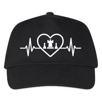 Chess Strategy Game Heart - Kids’ Baseball Cap - black - Front