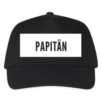 Papitän Vatertag bester Papa Anker - Kinder Basecap - Schwarz - Vorne
