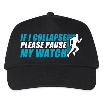 If i collapse lustiges Lauf Joggen Läufer - Kinder Basecap - Schwarz - Vorne