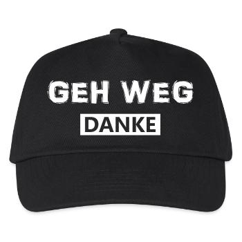 Geh weg danke - Kinder Basecap - Schwarz - Vorne
