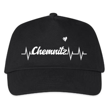 Battement de cœur Chemnitz - Casquette de baseball Enfant - noir - Devant