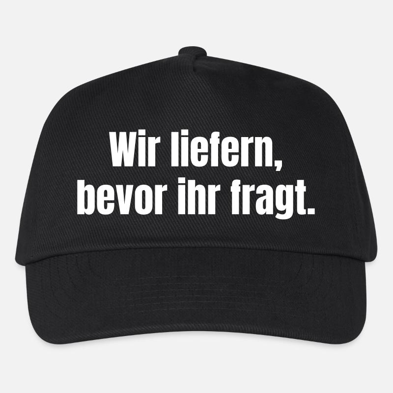We deliver before you ask – large print - Kids’ Baseball Cap - black