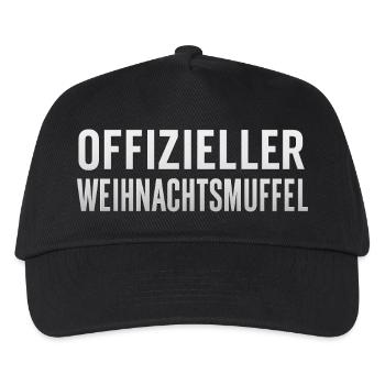 Offizieller Weihnachtsmuffel - Kinder Basecap - Schwarz - Vorne