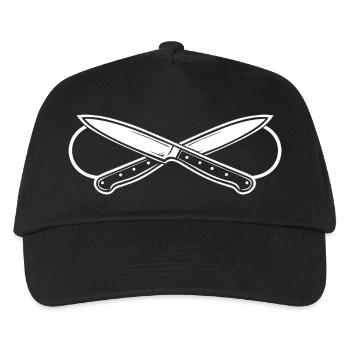 Infinity Chef's Knife – Kitchen Symbol - Kids’ Baseball Cap - black - Front