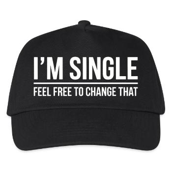 Single Sprüche Singles Lustiges Single Geschenk - Kinder Basecap - Schwarz - Vorne