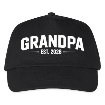 Opa 2026 T-Shirt – Werdender Großvater - Kinder Basecap - Schwarz - Vorne