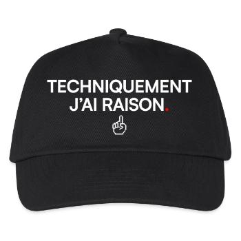 TECHNIQUEMENT J’AI RAISON. | Humour - Casquette de baseball Enfant - noir - Devant